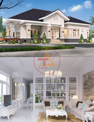 BIỆT THỰ ĐẸP PHONG CÁCH CHÂU ÂU DIỆN TÍCH 175 M2 TẠI TĐC 44HA, PHÚ MỸ, BRVT