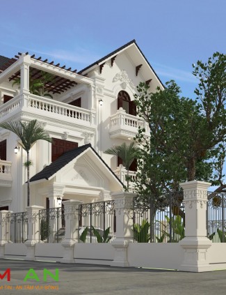 BIỆT THỰ TÂN CỔ ĐIỂN 3 TẦNG TẠI ĐÀ NẴNG.