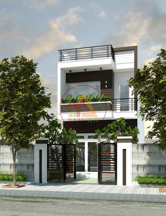 NHÀ PHỐ HIỆN ĐẠI VỚI MÀU NÂU SANG TRỌNG