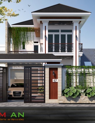 BIỆT THỰ MÁI NHẬT HAI TẦNG TẠI NGỌC HÀ, TX. PHÚ MỸ, BRTV.