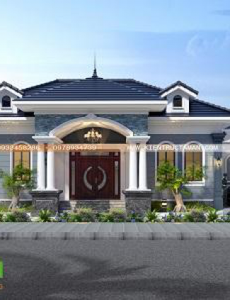 BIỆT THỰ SÂN VƯỜN TÂN CỔ ĐIỂN TẠI PHÚ MỸ.